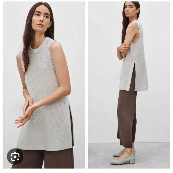 Aritzia Sweaters - Aritzia Wilfred Palmier Italian Wool Sleeveless Tunic size L